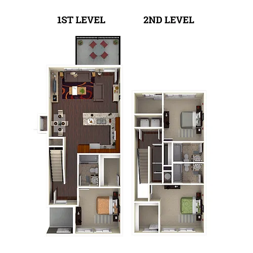 Floor plan Milledge 3x3