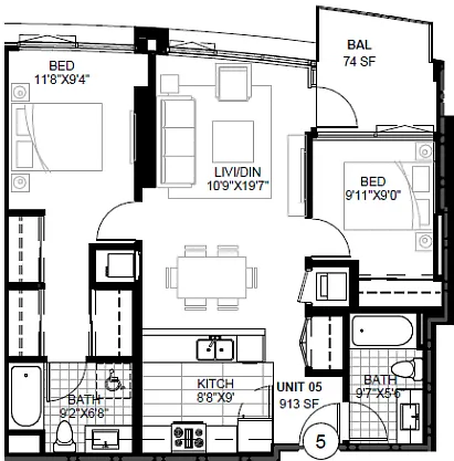 Floor plan SPIRE 2E