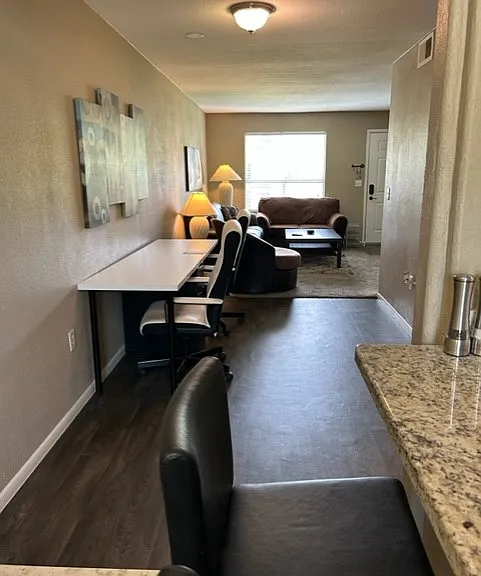 Desk with two chairs