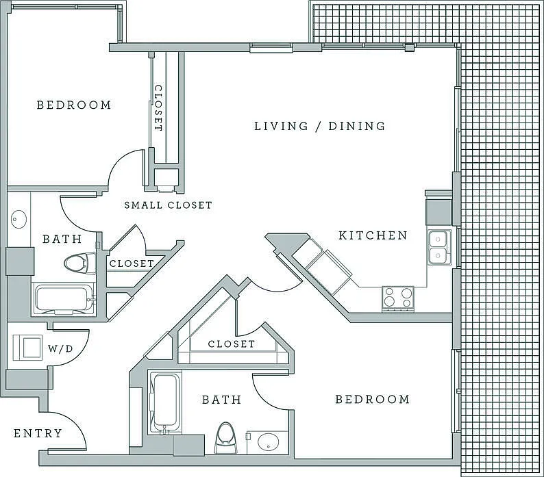 Floor plan 2TD - Renovated