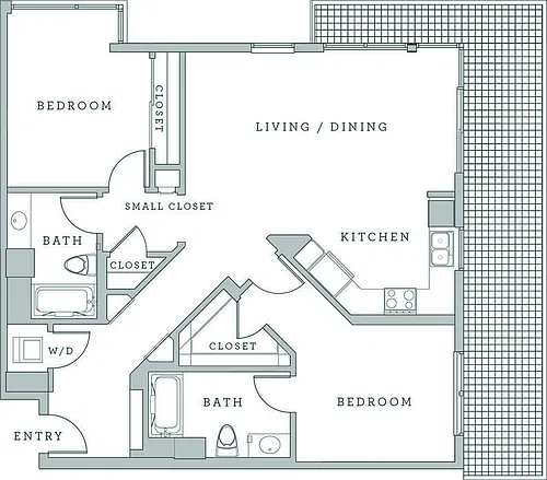 Floor plan 2TD - Renovated