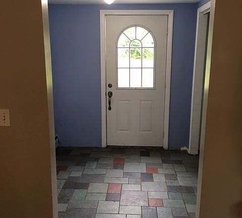 Back door and mud room