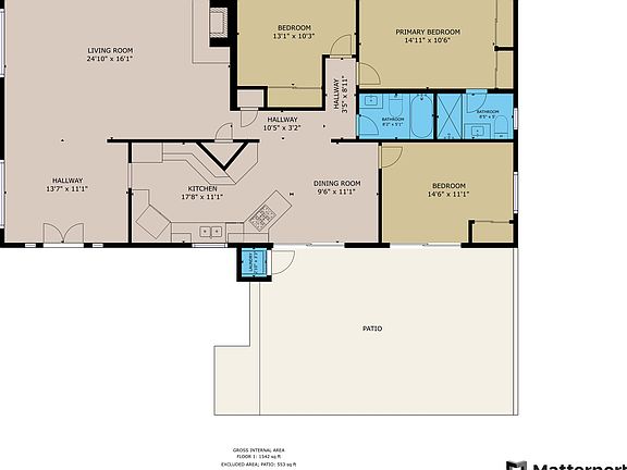 Ample floor plan
