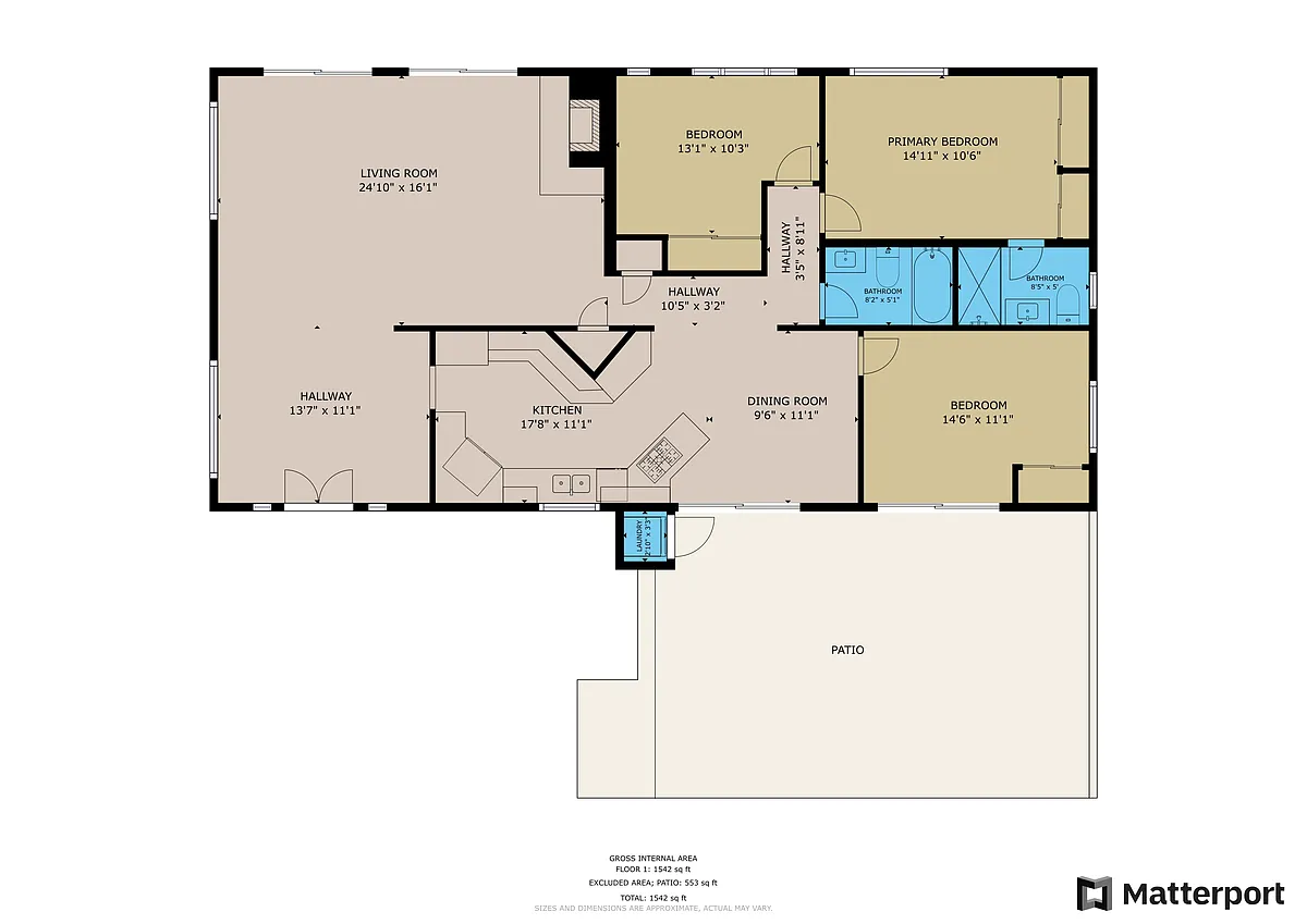 Ample floor plan - 3920 Palm Dr #A
