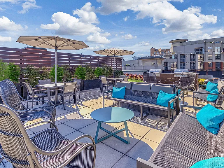 Plenty of rooftop lounge areas