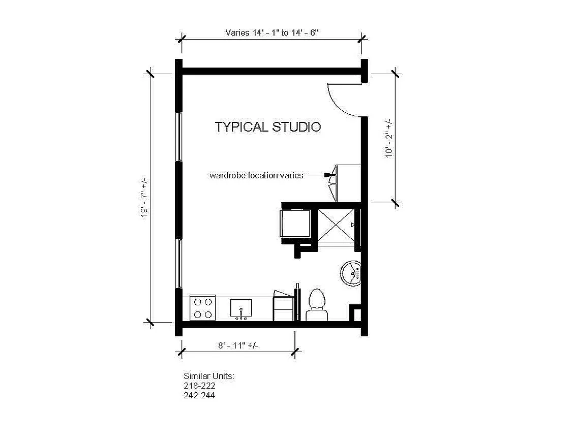 Floor plan Studio 08