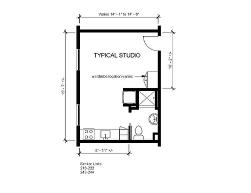 Floor plan Studio 08