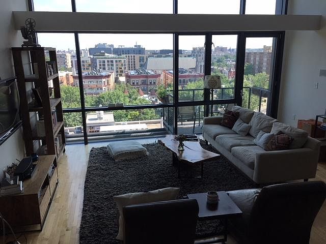 living room and DC skyline - sweeping, southern facing views stretching from Alexandria to the rolling hills beyond Anacostia