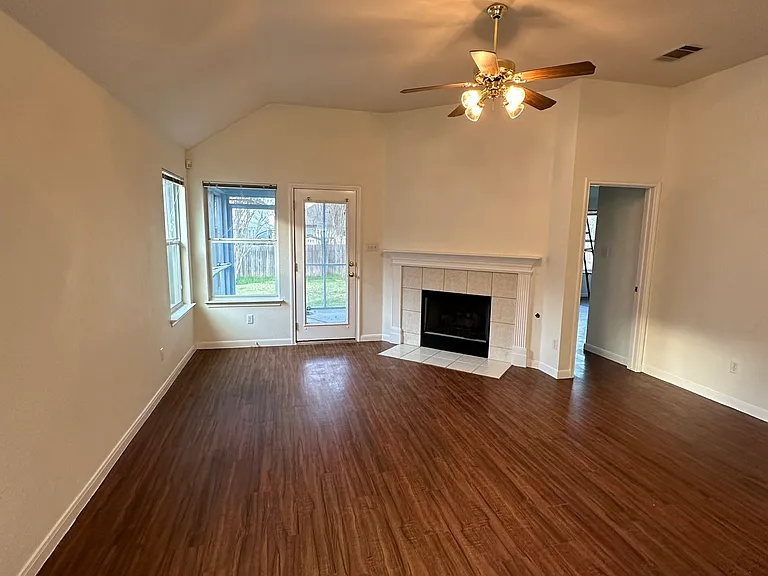 Living room with gas fireplace