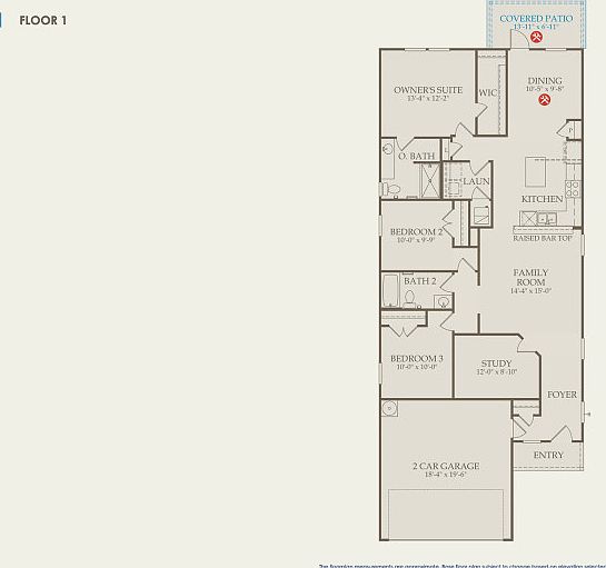 Taft Floor Plan, Quick Move-In Home, Floor 1
