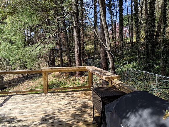Deck looking into woods