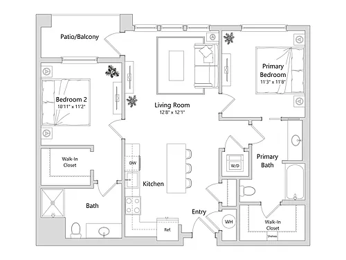 Floor plan 2B