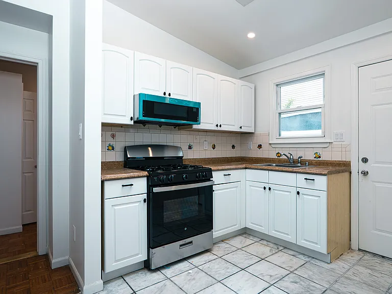 Kitchen with new appliances.