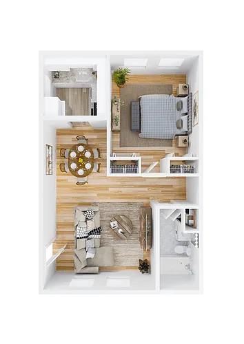 Floor plan 1 Bedroom 1 Bathroom