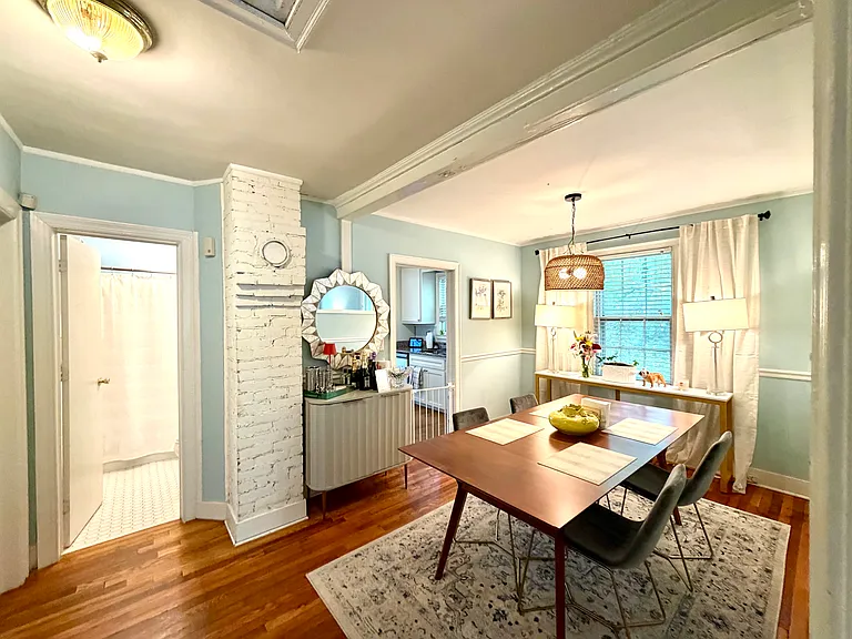 dining and guest bath to left