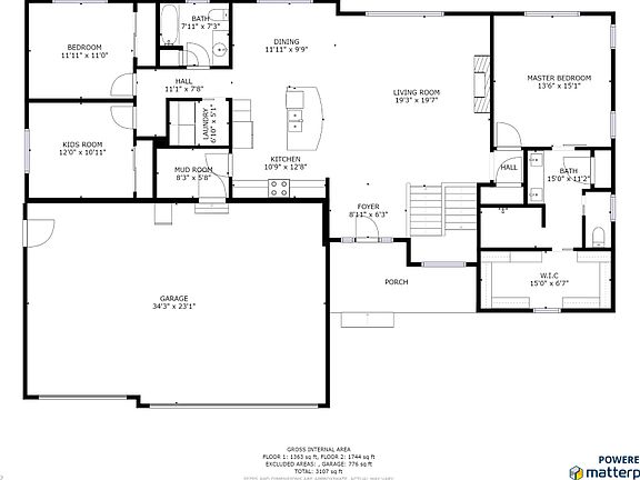 Main level floor plan