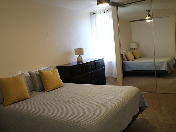 Guest room with queen bed.