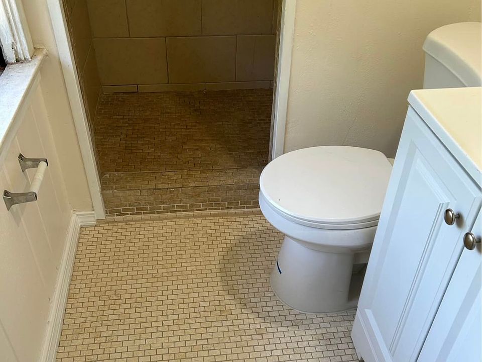 Bathroom with shower.