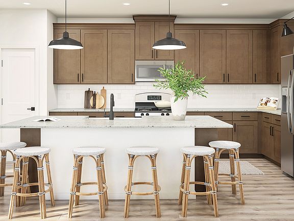 Kitchen with breakfast bar island