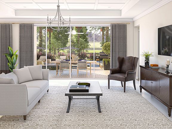 Great room overlooking lanai