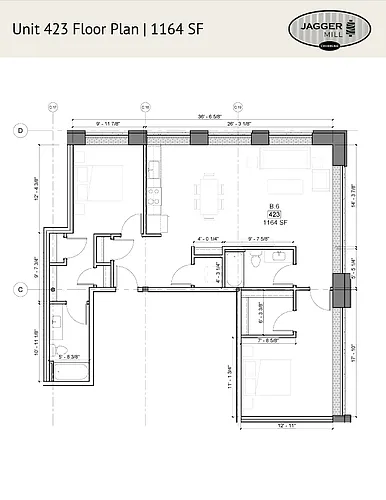 Floor plan 2 BR 2 Bath