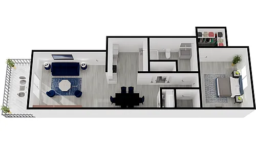 Floor plan Affirmed - 1x1