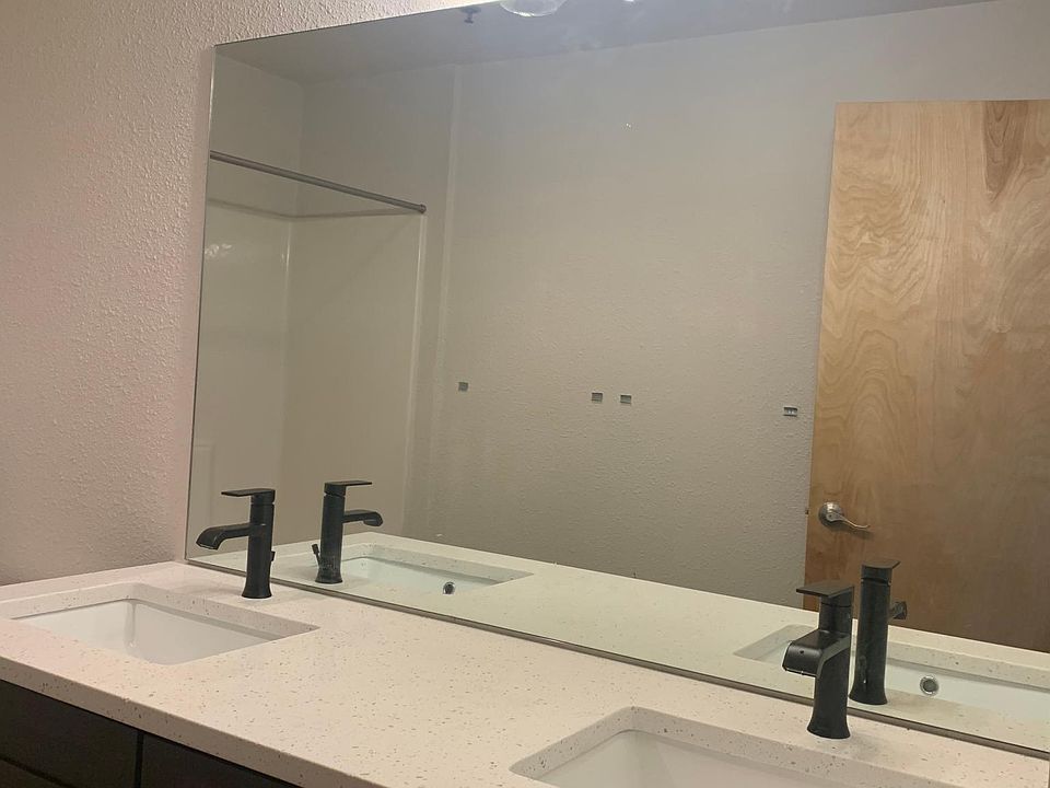 Updated bathroom with two sinks!
