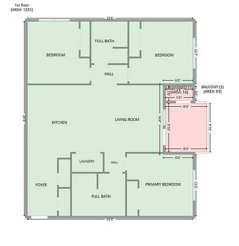 Floor plan 3 bedroom 50%