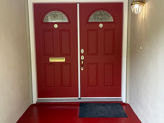 The front door. Outside view.