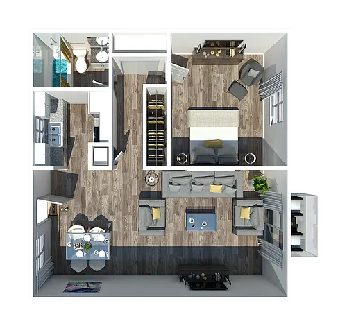 Floor plan 1 Bedroom