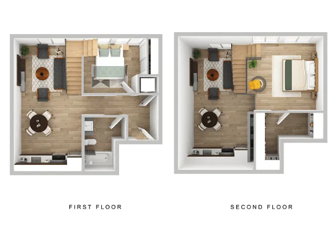 Floor plan Two-Bedroom Loft