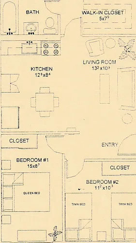 Floor plan 2 Bedroom