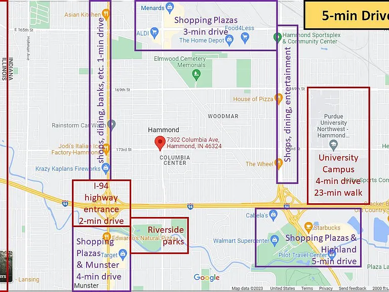 Surrounded by shopping, dining, entertainment options, and a major highway