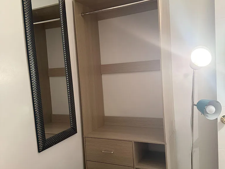 Cozy, comfy, room with TV and closet. Perfect for settling in, but pack lights, so you can relax and enjoy the vibe!