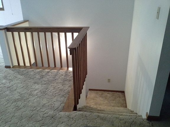 Open stairway to lower level