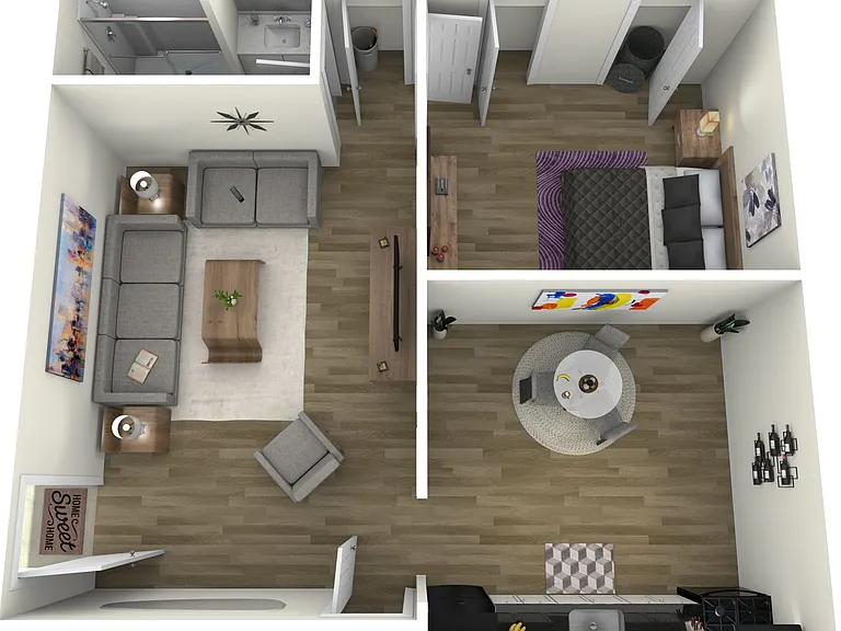 1 Bed 1 Bath E