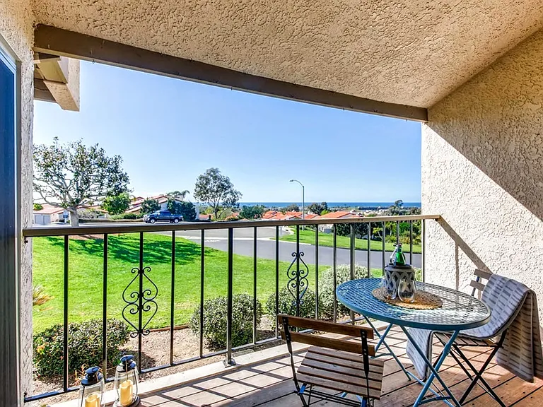 Patio with ocean views. (Please note this property does not come furnished)