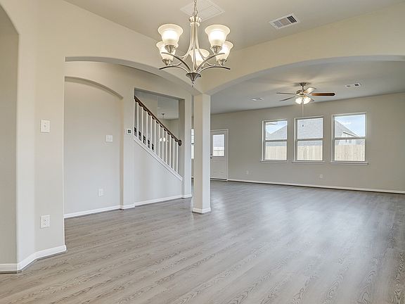 Dining room overlooks great room