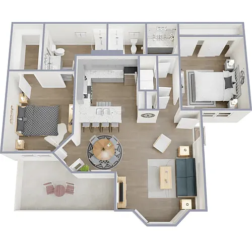 Floor plan Two Bedroom