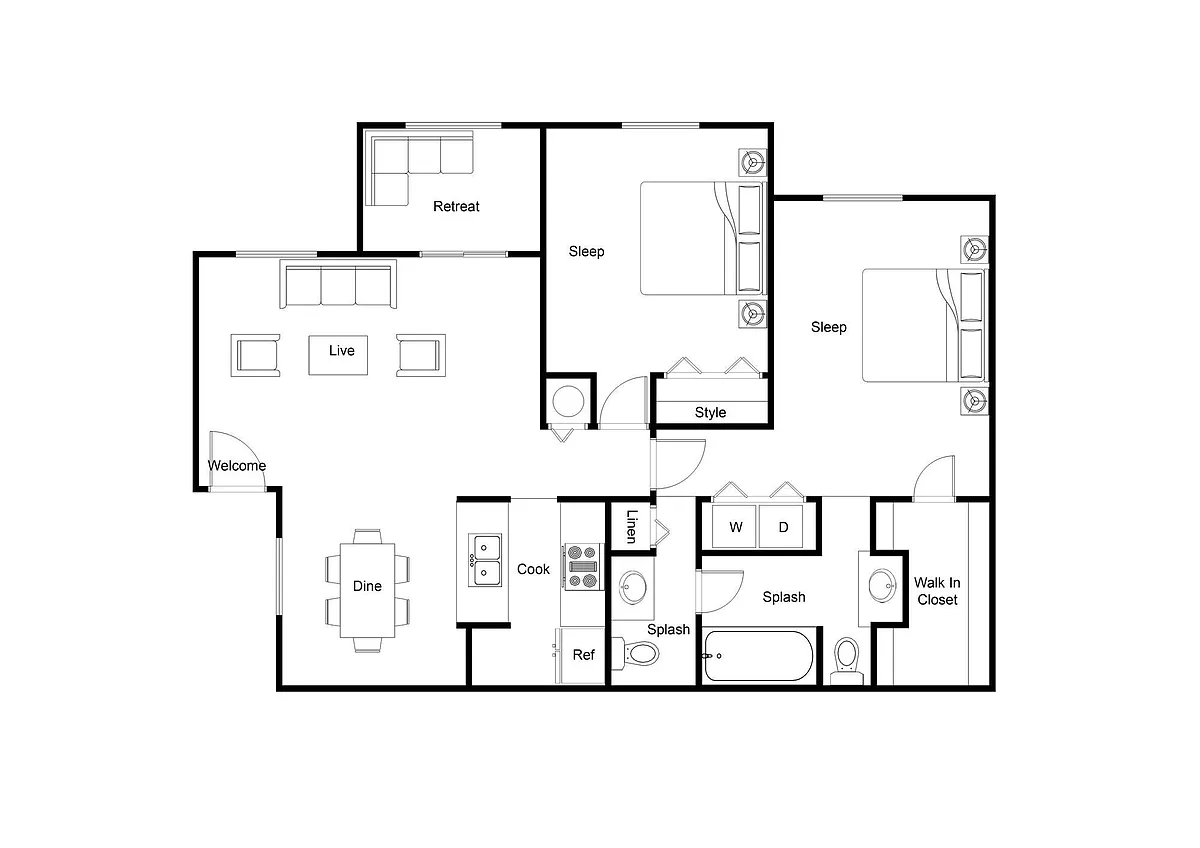Floor plan B1- Premium Renovation