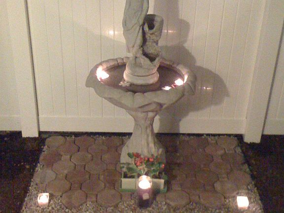 Fountain off Dining Deck
