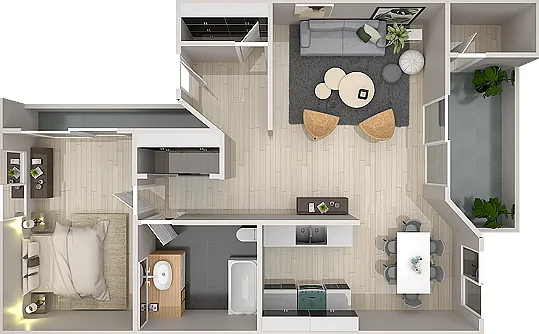 1 Bedroom 1 Bedroom