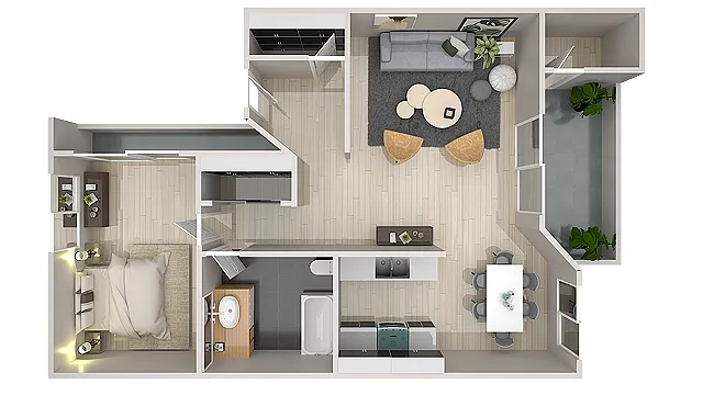 Floor plan 1X1