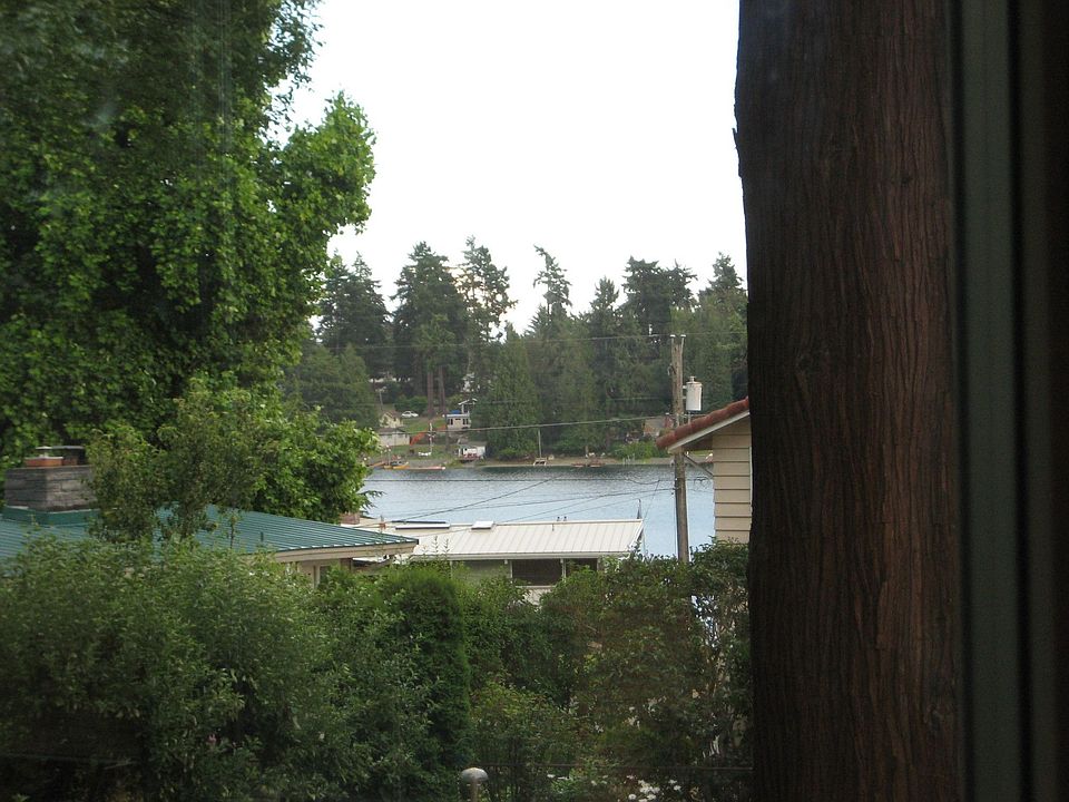 Angle Lake from window. One block to private community beach lot!