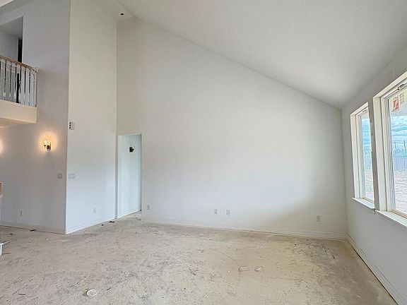 Construction progress - family room with vaulted ceiling