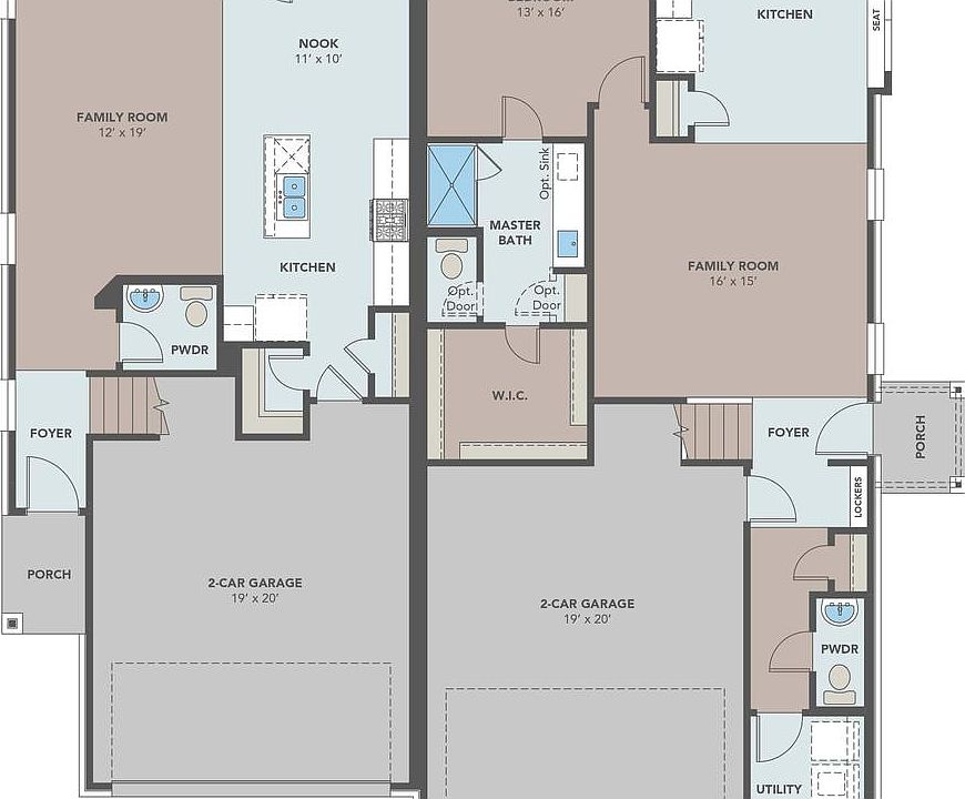 Townhomes First Floor Plans