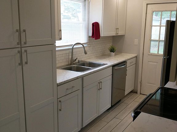 Kitchen with full pantry