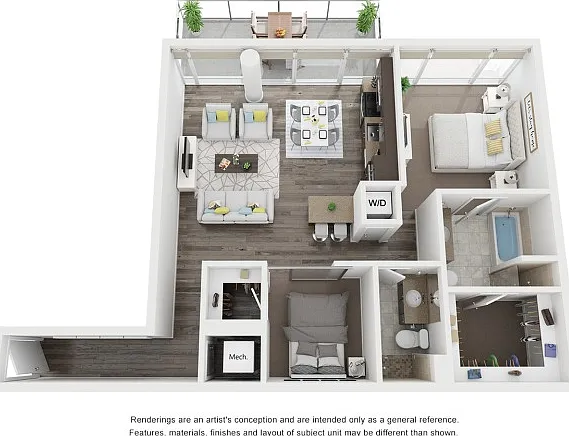 Two bedroom floorplan Two bedroom floorplan