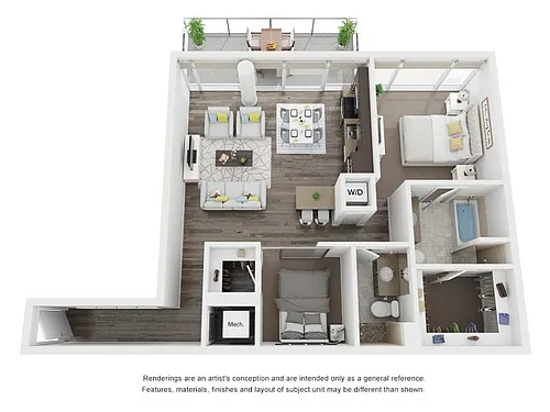 Floor plan 2 Bed 2 Bath C9