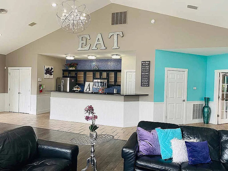 The clubhouse offers and area for residents to entertain or relax.